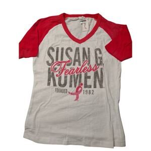 Susan G. Komen Fearless Breast Cancer Awareness Ringer Tee Shirt